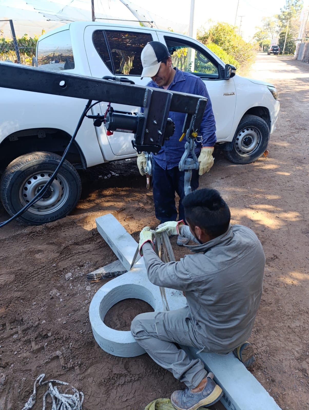 Izaje de equipo con grúa